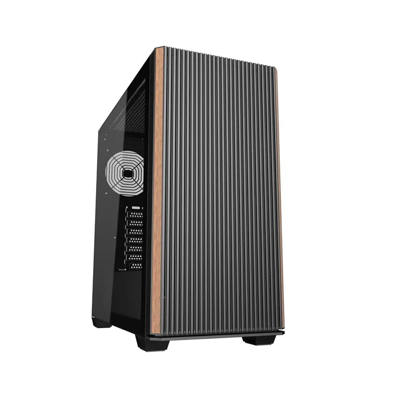 ATX kompiuterio korpusas Darkflash DS900WS — vidutinio bokšto, be ventiliatorių, juodas