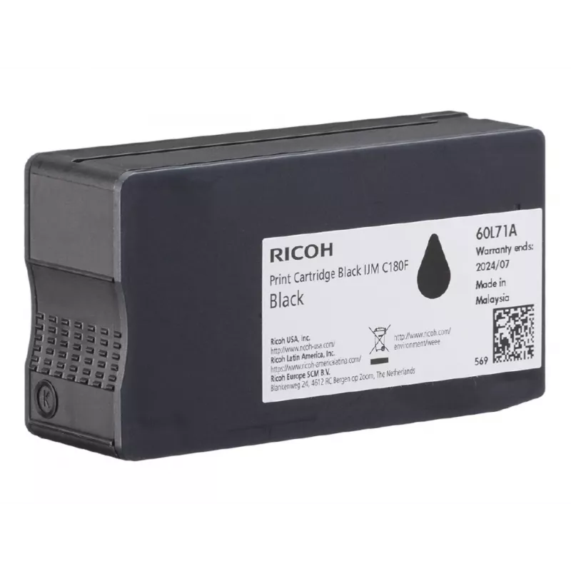 Ricoh 408517 dažų kasetė 1 vnt. Originali Juoda