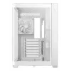 PC Tower Case DeepCool CG530U 4F White — maitinimo šaltinis gale, palaiko 3x120 mm šoninius + 1x120 mm galinį ventiliatorius, 120/140 mm ventiliatorių tvirtinimo vietos, 2,5 col. ir 3,5 col. HDD