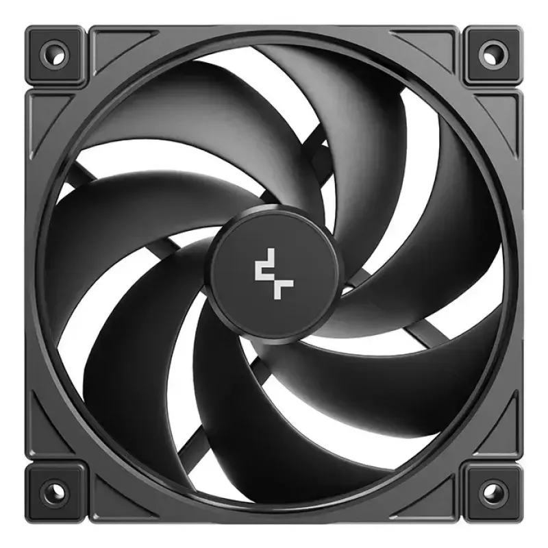 Kompiuterio korpuso ventiliatorius DeepCool FD12 V2 120 mm juodas, 500–2500 RPM, hidraulinis guolis, 4 vnt.