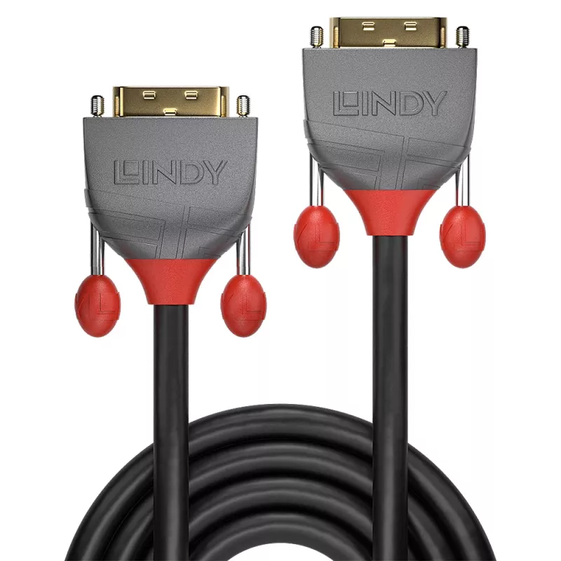 Lindy 7,5 m DVI-D Dual Link laidas, Anthra Line, 7,5 m, DVI-D, DVI-D, kištukas, kištukas, juodas