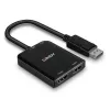 “Lindy” DP–2 prievadų HDMI MST koncentratorius, DisplayPort, 2 x HDMI, kištukas, lizdas, tiesus, tiesus