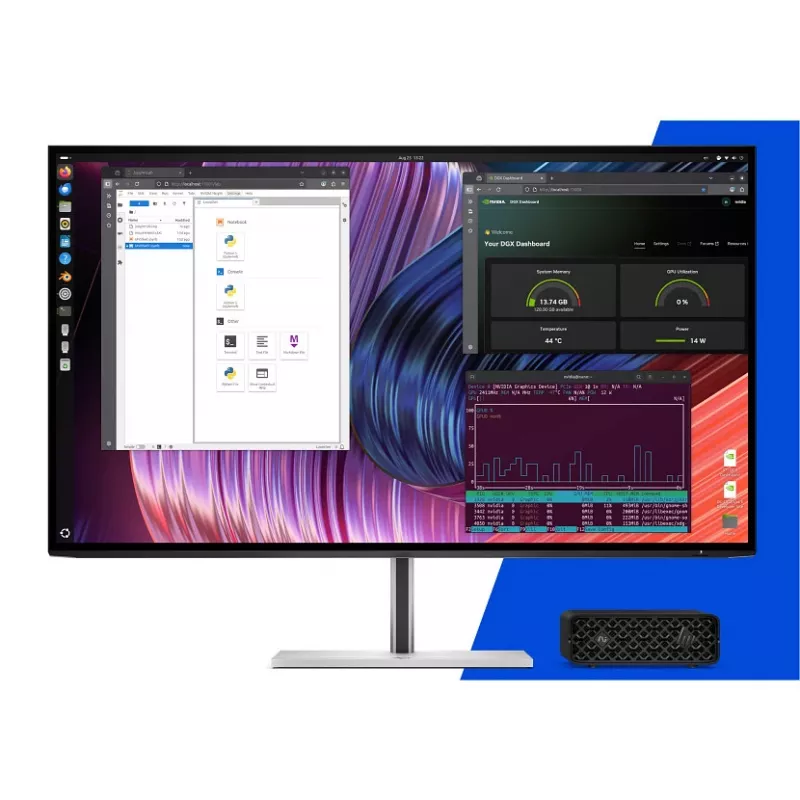 HP ZGX Nano G1n AI GB10 128 GB LPDDR5x-SDRAM 4 TB SSD Linux Mini PC darbo stotis AI darbo stotis, AI kompiuteris juoda