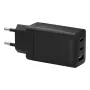 dbramante1928 re-charge IT EU sieninis įkroviklis — 2× USB‑C 65W + 1× USB‑A, vidaus, AC, juodas