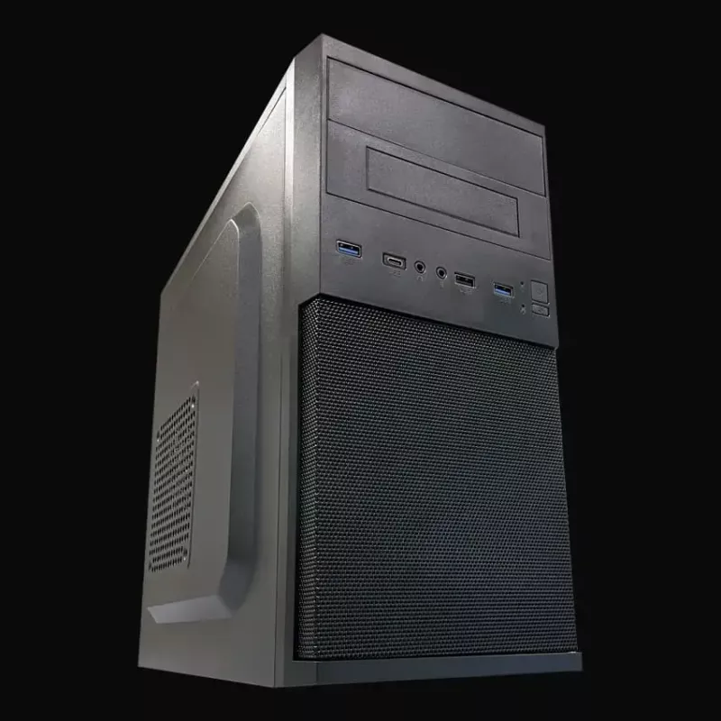 PC Micro Tower korpusas LC-Power 2004MB-V3, Micro-ATX/Mini-ITX, juodas, viršutinis PSU, palaiko 2×3,5 colio + 2×2,5 colio, USB 3.2 Gen1