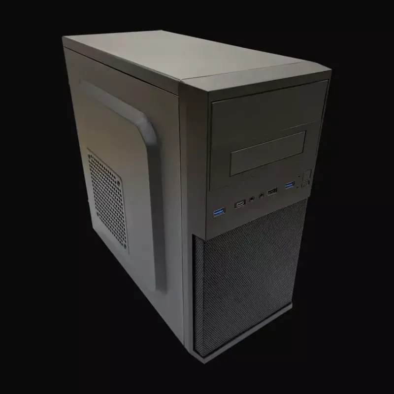 PC Micro Tower korpusas LC-Power 2004MB-V3, Micro-ATX/Mini-ITX, juodas, viršutinis PSU, palaiko 2×3,5 colio + 2×2,5 colio, USB 3.2 Gen1