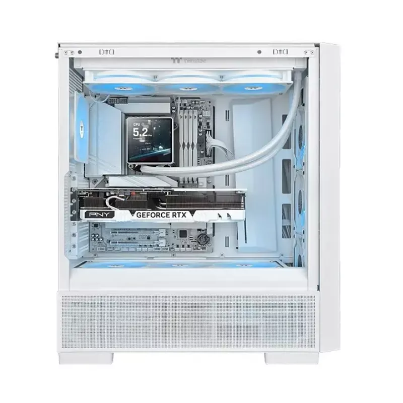 „Thermaltake TH360 V3 Ultra ARGB“ daugiafunkcis skysčio aušintuvas – 3x 120 mm ventiliatoriai, 500–2500 RPM, 12 V, baltas