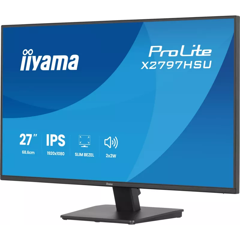 Kompiuterio monitorius IIYAMA ProLite X2797HSU-B1 27 colių (68,6 cm) Full HD 1920×1080 LED matinis 4 ms USB 3.2 Gen 1 garsiakalbiai VESA juodas