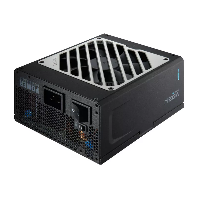 FSP MEGA TI 1350W maitinimo blokas ATX ATX3.1 juodas, 1350 W, 100–240 V, 50/60 Hz, 8–15 A, 120 W, 1350 W