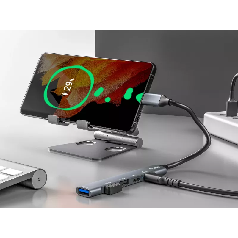 Equip 5 prievadų USB 3.0/2.0 šakotuvas su USB-C PD