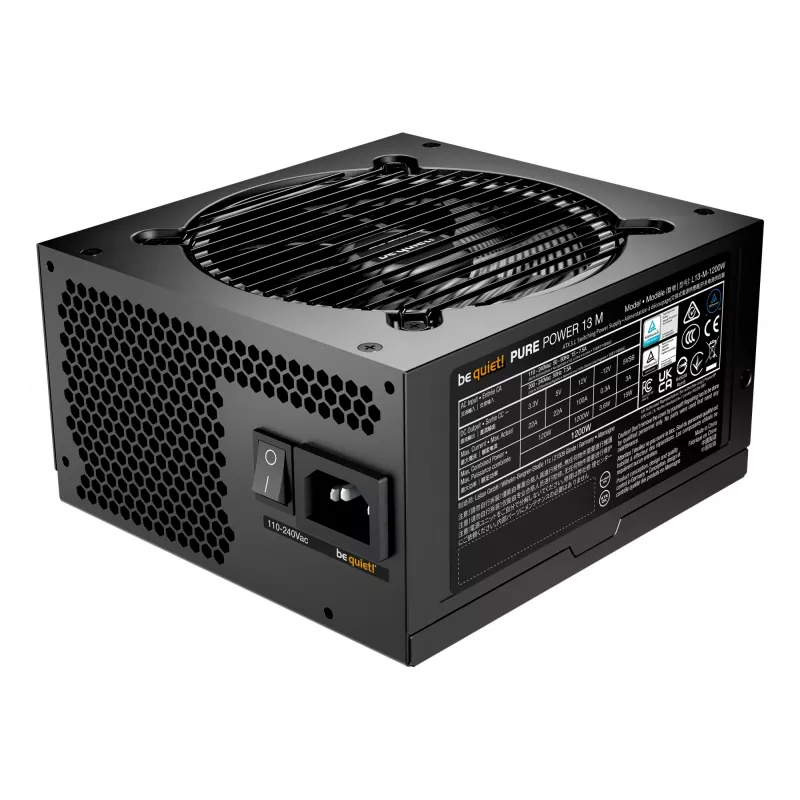 be quiet Pure Power 13 M | 1200W maitinimo blokas 20+4 kontaktų ATX ATX juodas