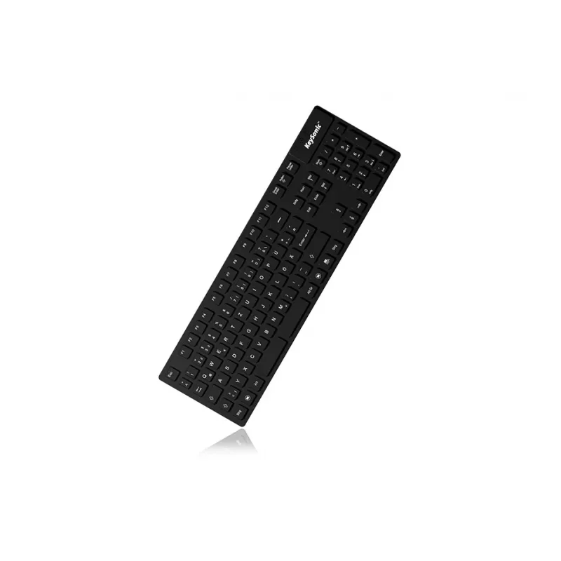 KeySonic KSK-8030 IN (DE) juoda klaviatūra, skirta pramonei, USB, QWERTZ, vokiečių k.
