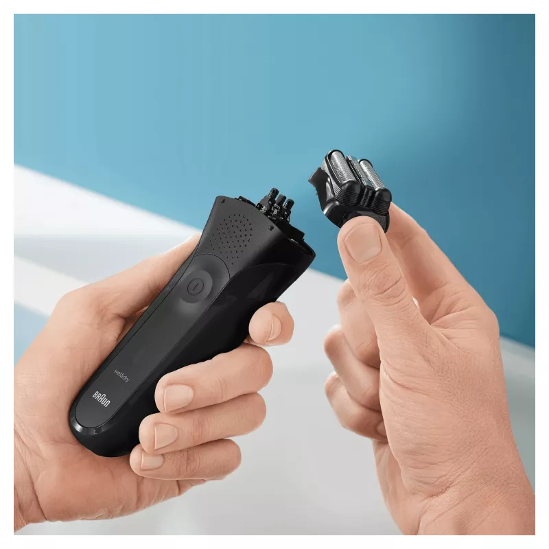 Braun Series 3 301s folijos skutiklis su kirpimo įrankiu, juodas