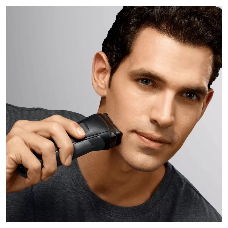 Braun Series 3 301s folijos skutiklis su kirpimo įrankiu, juodas
