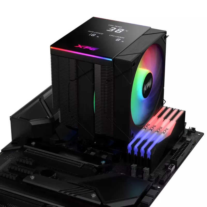 XPG MAESTRO PLUS 62DA CPU oro aušintuvas, Oro aušintuvas, 12 cm, Juoda