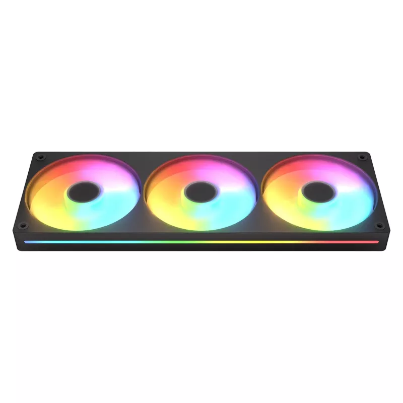 Ventiliatorius Cougar Unity360-FB Single-Frame 360 ARGB PWM Forward, 120mm×3, 700–2500 RPM, FDB, 5.4 mmH2O, juodas