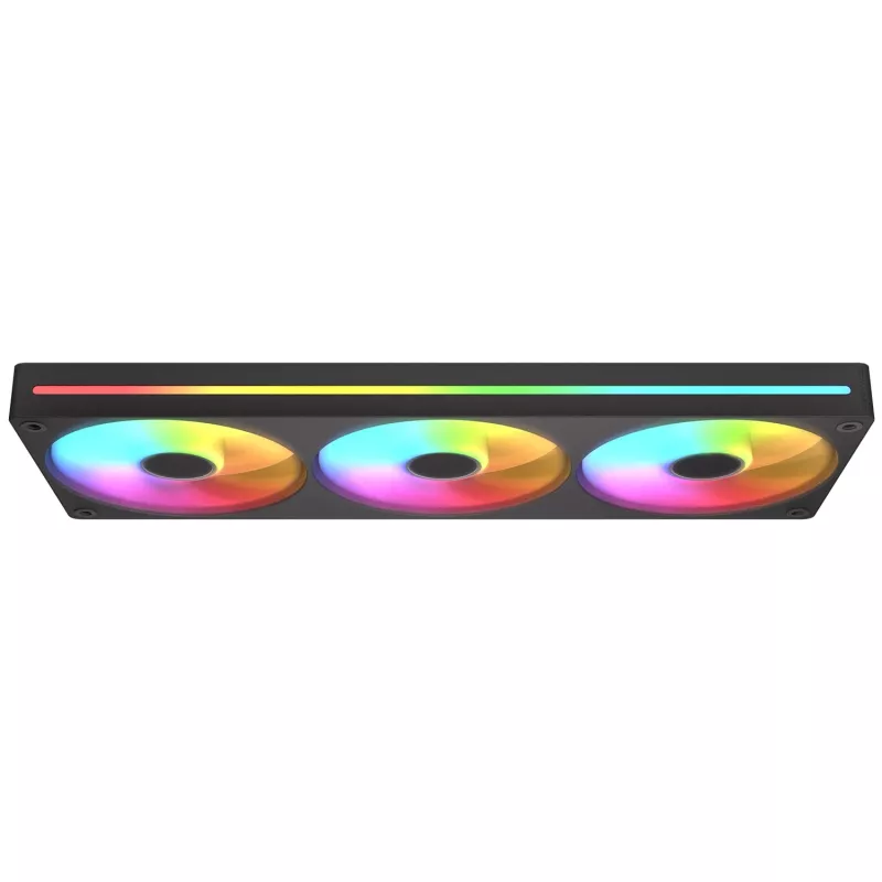 Ventiliatorius Cougar Unity360-FB Single-Frame 360 ARGB PWM Forward, 120mm×3, 700–2500 RPM, FDB, 5.4 mmH2O, juodas