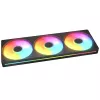 Ventiliatorius Cougar Unity360-FB Single-Frame 360 ARGB PWM Forward, 120mm×3, 700–2500 RPM, FDB, 5.4 mmH2O, juodas