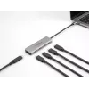 DeLOCK USB šakotuvas 5 Gbps 4 prievadai USB Type-C pilkas metalinis