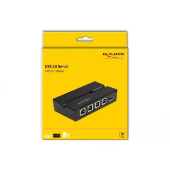 DeLOCK 11493 kompiuterių duomenų perjungiklis Juoda USB Type-A Type-B 0,48 Gbit/s