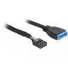 Vidinis USB kabelis DeLOCK 83777 0,6 m, iš kištuko į lizdą