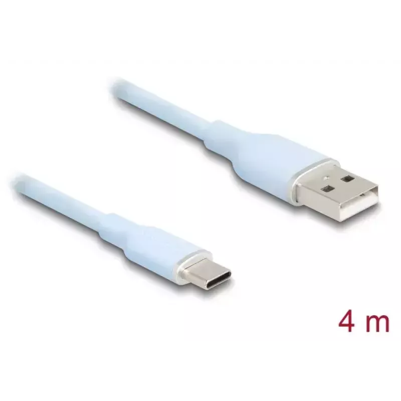 DeLOCK USB kabelis USB 2.0 4 m USB A USB C Mėlynas 81224