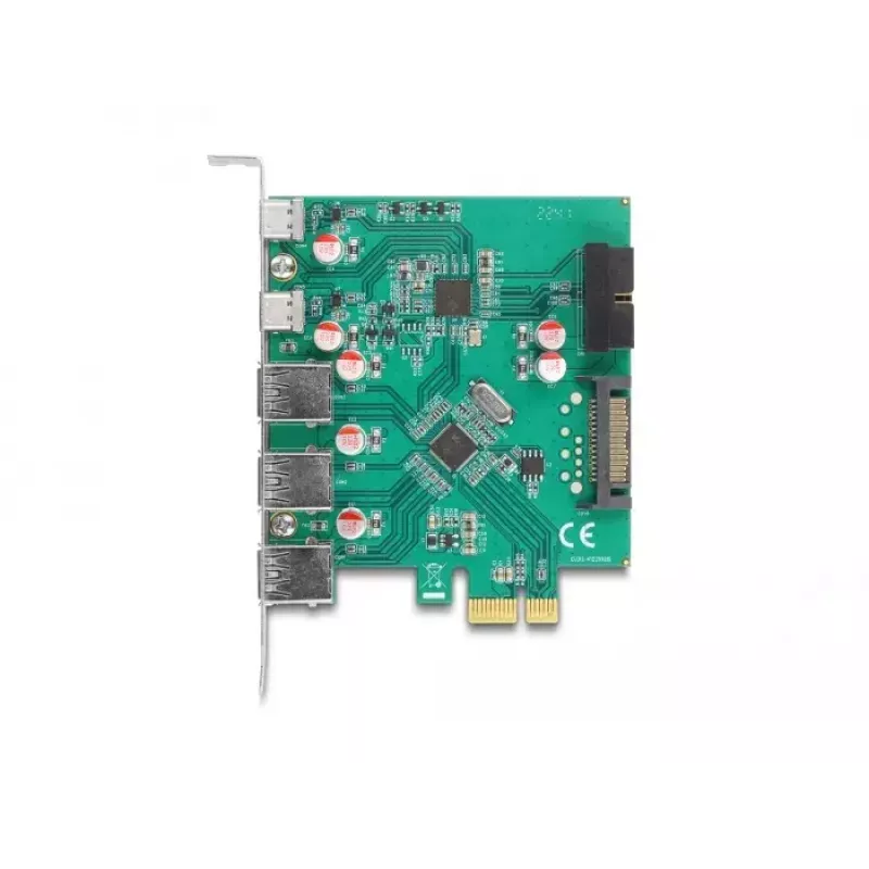 DeLOCK USB 5 Gbps PCI Express x1 kortelė 3x Type-A 2x Type-C 1x jungtis