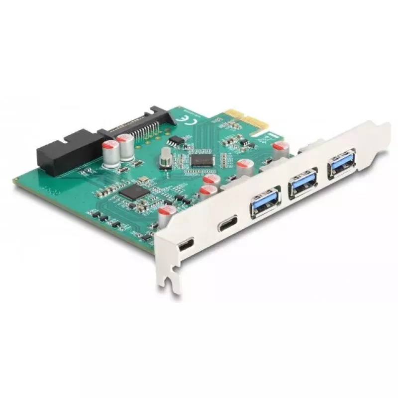 DeLOCK USB 5 Gbps PCI Express x1 kortelė 3x Type-A 2x Type-C 1x jungtis