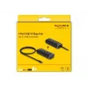 DeLOCK 4 prievadų USB šakotuvas 10 Gbps Type-C 60 cm laidas su jungikliu
