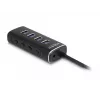 DeLOCK 4 prievadų USB šakotuvas 10 Gbps Type-C 60 cm laidas su jungikliu