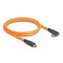 DeLOCK USB kabelis USB Type-C kištukas į USB Type-C kištuką 90° kampuotas 1 m oranžinis