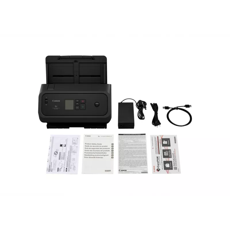 Dokumentų skaitytuvas su automatiniu dokumentų tiektuvu Canon DRC340 — A4, 600 x 600 DPI, dvipusis skenavimas, maitinimas per USB, įmontuotas ekranas, 3,2 kg