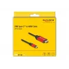 DeLOCK USB Type-C į HDMI kabelis DP Alt Mode 8K 60Hz HDR 2m Raudonas