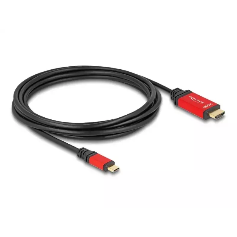 DeLOCK USB Type-C į HDMI kabelis 8K 60Hz HDR 3m raudona