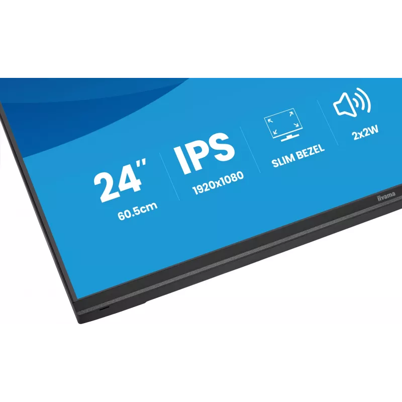 IIYAMA ProLite X2497HSU-B1 monitorius 23,8 colio (60,5 cm) Full HD IPS 1920×1080 4 ms USB‑C 2×, garsiakalbiai, VESA, juodas