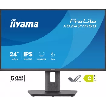 iiyama ProLite XB2497HSU-B1 kompiuterio monitorius 60,5 cm (23,8 col.) 1920 x 1080 pikseliai Full HD LED juodas