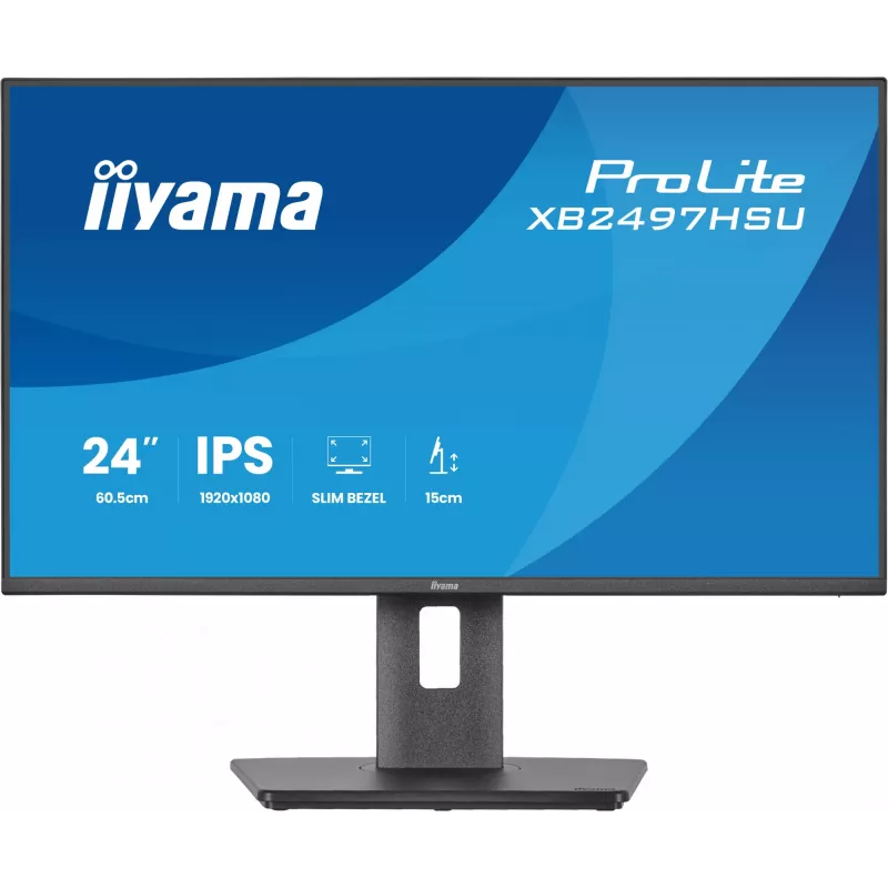 iiyama ProLite XB2497HSU-B1 kompiuterio monitorius 60,5 cm (23,8 col.) 1920 x 1080 pikseliai Full HD LED juodas