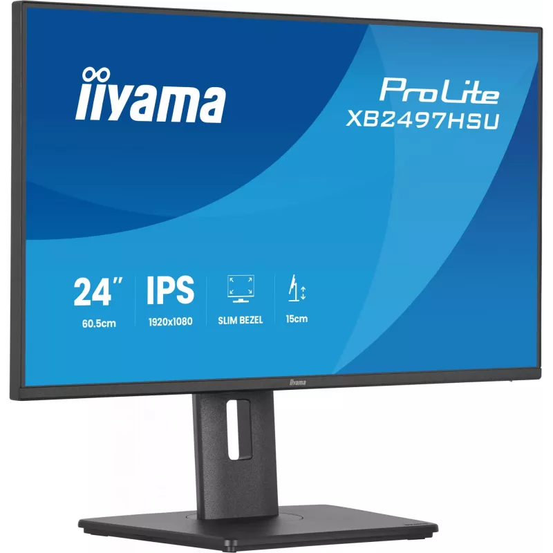 iiyama ProLite XB2497HSU-B1 kompiuterio monitorius 60,5 cm (23,8 col.) 1920 x 1080 pikseliai Full HD LED juodas