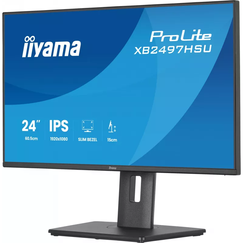 iiyama ProLite XB2497HSU-B1 kompiuterio monitorius 60,5 cm (23,8 col.) 1920 x 1080 pikseliai Full HD LED juodas