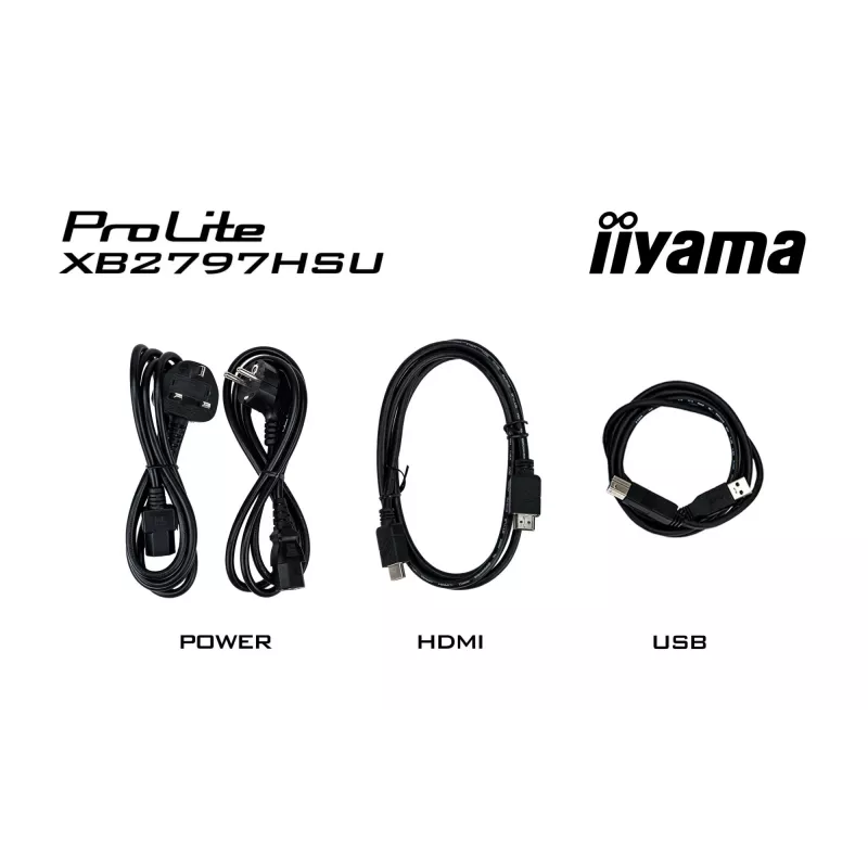 iiyama ProLite XB2797HSU-B1 kompiuterio monitorius 68,6 cm (27 colių) 1920 x 1080 pikselių Full HD LED juodas