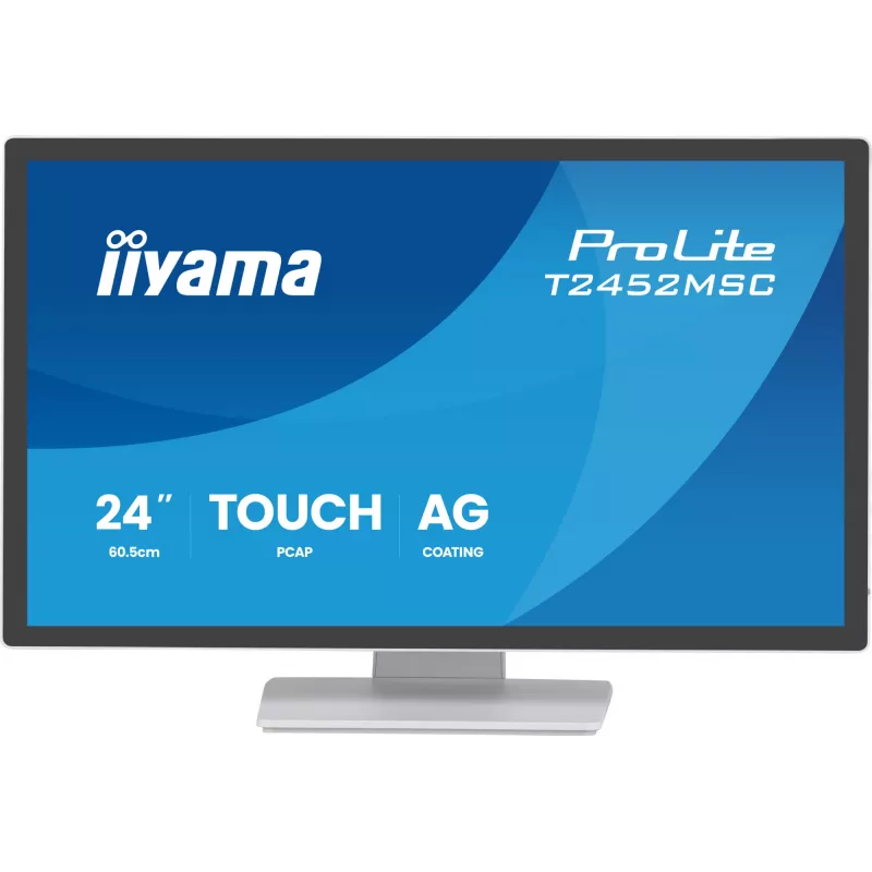 iiyama ProLite T2452MSC-W1AG kompiuterio monitorius 60,5 cm (23,8 col.) 1920 x 1080 pikseliai Full HD LED jutiklinis ekranas balta