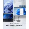 ICY BOX adapteris USB Type-C prie 3x HDMI, USB 3.2 Gen 2 (3.1 Gen 2) Type-C, HDMI, 10000 Mbit/s, 144 Hz, 3840 x 2160, 7680 x 4320, 7680 x 4320 pikseliai