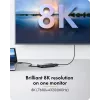 ICY BOX adapteris USB Type-C prie 3x HDMI, USB 3.2 Gen 2 (3.1 Gen 2) Type-C, HDMI, 10000 Mbit/s, 144 Hz, 3840 x 2160, 7680 x 4320, 7680 x 4320 pikseliai