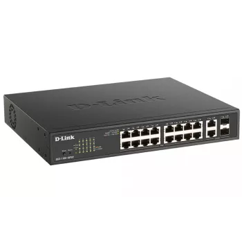 D-Link DGS-1100-18PV2 tinklo komutatorius valdomas L2 Gigabit Ethernet (10/100/1000) Power over Ethernet (PoE) 1U juodas