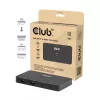 KVM jungiklis club 3d Dual USB-C į HDMI, 2 prievadų, 4K UHD 3840x2160, USB-C pultas, 65W PD, juodas