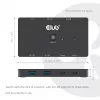 KVM jungiklis club 3d Dual USB-C į HDMI, 2 prievadų, 4K UHD 3840x2160, USB-C pultas, 65W PD, juodas