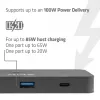 KVM jungiklis club 3d Dual USB-C į HDMI, 2 prievadų, 4K UHD 3840x2160, USB-C pultas, 65W PD, juodas