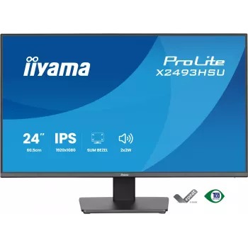 Monitor IIYAMA X2493HSU-B1 24 col. (60,5 cm) IPS 16:10 HDMI DisplayPort 2×USB