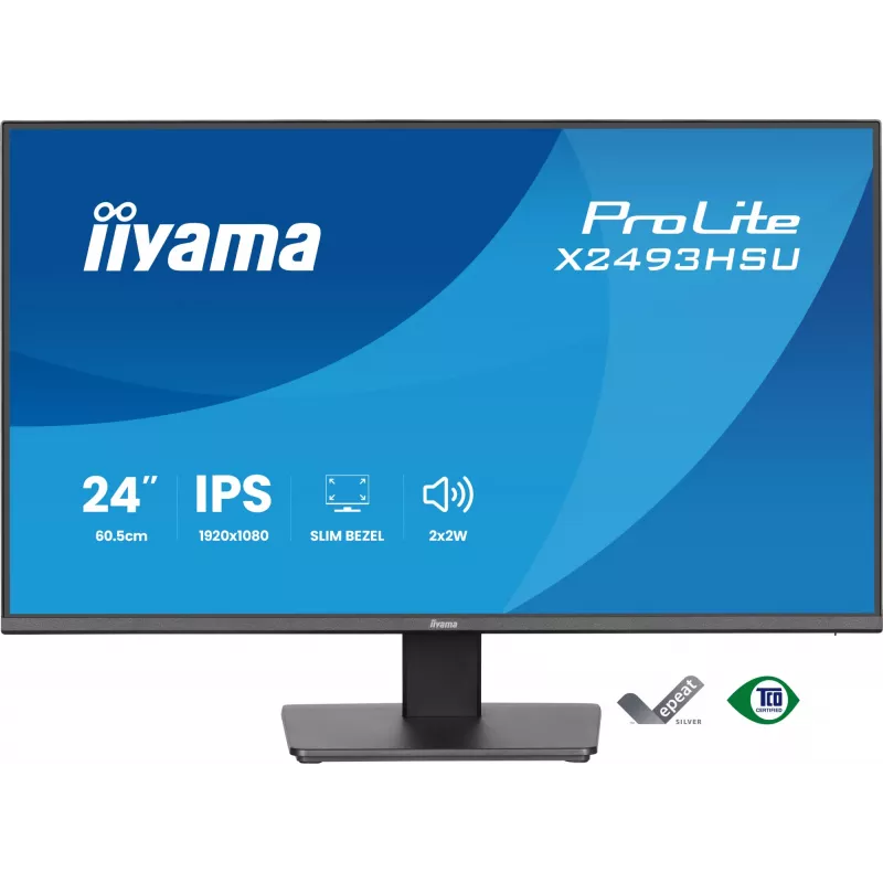 Monitor IIYAMA X2493HSU-B1 24 col. (60,5 cm) IPS 16:10 HDMI DisplayPort 2×USB