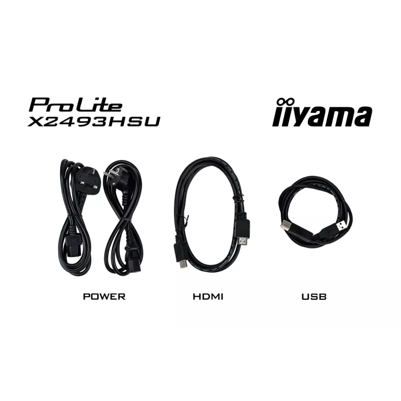 Monitor IIYAMA X2493HSU-B1 24 col. (60,5 cm) IPS 16:10 HDMI DisplayPort 2×USB